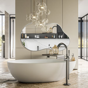 Espejo de Pared con Marco Metálico, Espejo de Pared de Lujo, Espejo Decorativo Colgante con Forma - Product Image 6