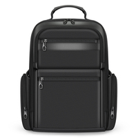 Sac à dos professionnel de voyage résistant à l'eau, style affaires élégant et moderne, multi-zippé