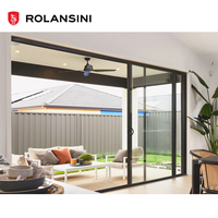 Appartement Villa Balcon Terrasse Style Australien Double Porte Coulissante en Verre Trempé en Alliage d'Aluminium Puertas Corredizas
