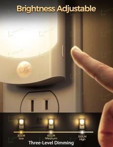 Luz Nocturna LED LOHAS Regulable, Luz Nocturna Suave de 3000K/5000K/Ámbar, Lámpara Nocturna con Sensor de Movimiento Enchufable para Pasillo y Cocina - Product Image 4