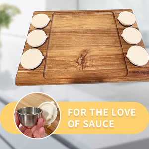 Plateau de service en bois fonctionnel et écologique pour fruits, viande et légumes pour toute cuisine - Product Image 3