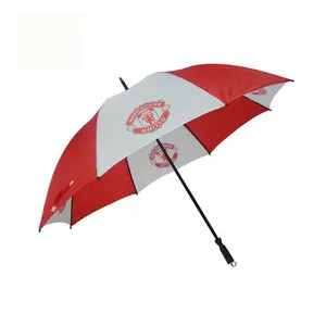 Fornitore all'ingrosso di lusso promozionale antivento stampe personalizzate pioggia Golf ombrelli con LOGO