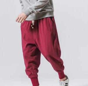 Nuovi <span class=keywords><strong>Pantaloni</strong></span> Casual da <span class=keywords><strong>Uomo</strong></span> in Cotone e <span class=keywords><strong>Lino</strong></span> Stile Cinese, Vita Media, Traspiranti, Larghi, Vendita all'Ingrosso - Product Image 3