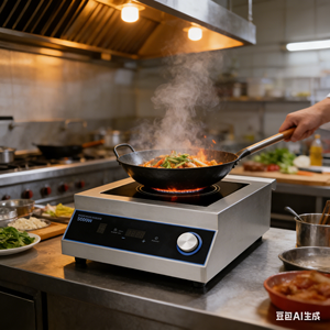 Appareil de cuisine professionnel, plaque de cuisson à induction étanche 5000W avec commande tactile et bouton, en verre pour utilisation en extérieur - Product Image 2