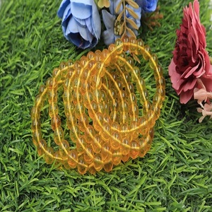 AAA+Quality Natural <b>Citrine</b> Round Shape Beaded <b>Bracelet</b> Gemstone <b>Citrine</b> Size 8MM Jewelry Making - Product Image 5