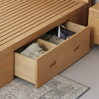 Camas Altas y Bajas de Estilo Simple y Elegante, Madera de Caucho, Ecológicas y Saludables