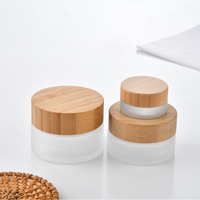 Bocaux à cosmétiques en bambou, avec flacon, 5 ml, 10 ml, 30 ml, 50 ml, 100 ml