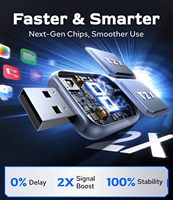 JCS-Adaptateur de voiture Carplay sans fil, Dongle Plug Play, adaptateur USB 2 en 1 pour iPhone, Apple, Carplay et Android Auto