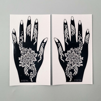 Pochoirs de tatouage temporaire au henné de haute qualité pour le corps, autocollants de doigts pour peinture artistique DIY, imperméables, non toxiques, de luxe, directement de l'usine