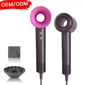 Secador de cabelo iônico de alta velocidade, 110000 rpm, para salão de beleza doméstico, secador de cabelo sem folhas, temperatura constante, ideal para cuidados com os cabelos