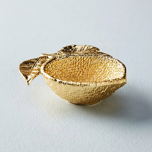 Modern Gold <b>Metal</b> <b>Bowl</b> With Leaf Design Oriental Style Presentation <b>Bowl</b> for Chef's Specials & Buffet Lines - Product Image 1
