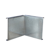 Conduit d'air rectangulaire en acier inoxydable 304 galvanisé épais avec bride co-plaquée pour cuisine d'hôtel