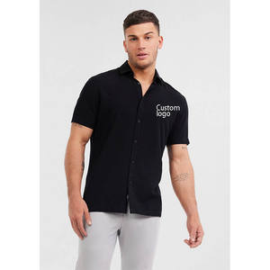 Camisa de hombre personalizada y camisa de lino para hombre y alta calidad para camisa de viscosa Taino negra de hombre personalizada - Product Image 1