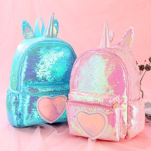 Grande Fermeture Éclair Licorne Cartable Teenager Hologramme Coeur Amour Sac À Dos Pour École Voyage Sac - Product Image 4