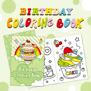 Fun And Easy birthday Coloring Book Cute Yummy Sweets for Boys Girls Paperback coloring book for kids