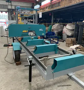 Petrol/electric Portable Horizontal Band Sawmill For Wood Cutting mobile wood sawmill MG26