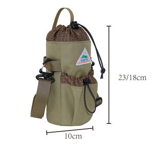 Pochette de transport personnalisée pour bouteille d'eau de randonnée en plein air avec sangle en toile - Product Image 4