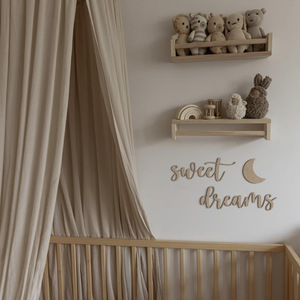 Adesivo Murale in Stile Nordico in Legno Semplice e Moderno per Camerette di Bambini e Neonati con Accessori Fotografici 'Dolci Sogni' - Product Image 3