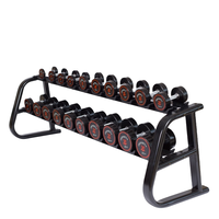 Équipement de musculation HV, support de rangement universel à 2 niveaux, métal durable, grande capacité, support pour haltères, option de logo personnalisé pour