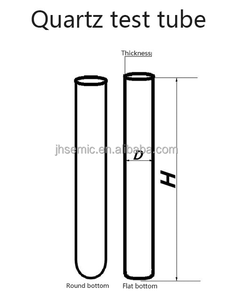 Tùy chỉnh chất lượng cao rõ ràng vòng dưới End thạch anh Ống thạch anh Ống nghiệm cho phòng thí nghiệm - Product Image 6