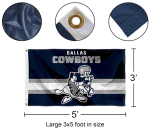 Bandera Personalizada de <span class=keywords><strong>los</strong></span> Dallas <span class=keywords><strong>Cowboys</strong></span>, Estilo Retro Vintage, 3'x5', Bandera para Interiores/Exteriores, de una Sola Cara, Resistente al Agua y a la Decoloración, Precio Bajo - Product Image 5