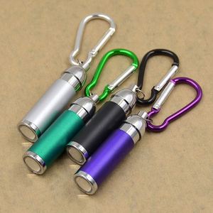 ไฟฉายอลูมิเนียมแบบพกพาพร้อมคาราบิเนอร์ 2 โหมดปรับซูมได้ ไฟฉาย LED ขนาดเล็กพกพาสะดวกสำหรับตั้งแคมป์เดินป่าของที่ระลึก - Product Image 5