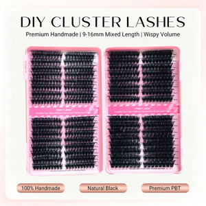 Mega Volume in 3 Minutes Premade Fan <b>Lashes</b> Thin Base D Curl Faux <b>Mink</b> Waterproof for Dramatic Eye Effect - Product Image 1