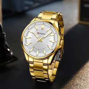 Relojes de Pulsera de Cuarzo CURREN 8424 Clásicos y Sencillos de Acero Inoxidable, Marca de Moda, Manecillas Luminosas, Relojes Originales para Hombre - Product Image 2