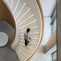 Escaliers hélicoïdaux incurvés en acier et bois, bois, marche en spirale, standard australie