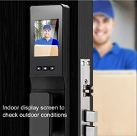 Serrure de porte intelligente haut de gamme entièrement automatique avec caméra de reconnaissance faciale 3D pour portes en bois et en aluminium, contrôle par application Tuya, garantie de 2 ans