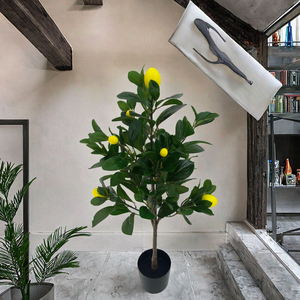 Tối giản phong cách Châu Âu nhỏ tươi nhân tạo cây chanh trang trí nhà đạo cụ chụp ảnh nhiều đầu mô phỏng cây chanh - Product Image 4