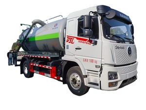 Camion d'assainissement diesel Dongfeng avec système d'aspiration haute pression, capacité de pompage de boues de 10-12m³, transmission manuelle - Product Image 1
