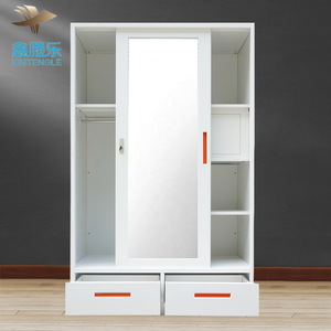 Armoire moderne 2 portes en fer Garde-robe métallique avec <span class=keywords><strong>vêtements</strong></span> en fer Besi Armadio Moderno Meubles de chambre à coucher - Product Image 4