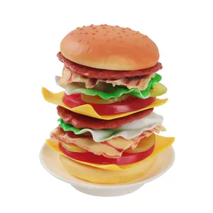 角色扮演厨房弹力假装食品塑料汉堡玩具假装儿童游戏食品