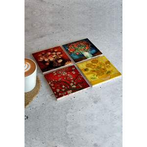 Juego de 4 Posavasos de Piedra de Vincent Van Gogh, VanGogh01, Decoración del Hogar - Product Image 1