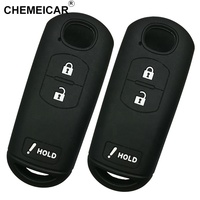 Porte-clés télécommande coque de protection des clés étui en Silicone pour clé de voiture m-azda housse en Silicone pour clé de voiture