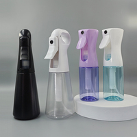 Bouteille pulvérisateur en plastique PET 200/300/500 ml, pulvérisation fine et continue avec pompe et bouchon d'étanchéité pour usage cosmétique PPWR