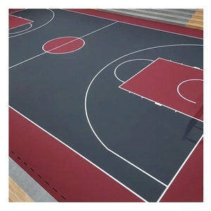 Revêtement de sol en vinyle PVC sur mesure pour terrain de basketball intérieur - Product Image 1