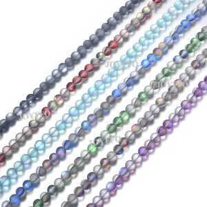 2020 Hot Faceted Round Assorted Color Agate Beads Natural Rainbow Moonstone Gemstone Round Quartz Loose Beads For DIY Jewelry