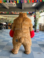 Costume de mascotte d'ours boxeur agressif, 2 m, ours boxeur gonflable, vêtements en fourrure pour hommes adultes