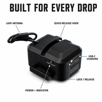 Lanceur de largage aérien pour drone, dispositif de largage télécommandé, portée 500m, rechargeable USB-C, crochet à dégagement rapide, mâchoire de 2 pouces, longueur de mâchoire 60, pliable à 60°