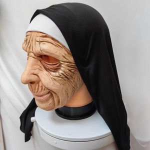 Máscara de Monja, Emulsión de Mujer Mayor, Divertido Disfraz de Halloween, Accesorio de Cosplay - Product Image 4