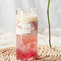 Benutzer definiertes Logo Handgemachtes weißes Soja wachs Aroma therapie öl Starke Gel-Duft kerzen