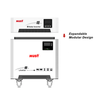 Onduleur solaire hybride MPPT pour générateur d'énergie solaire domestique, compatible avec la batterie au lithium HBP 1800 HM 48V 200Ah, puissances 2KW, 3KW, 4KW, 5.2KW