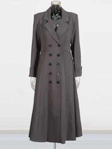 Cappotto Lungo da <span class=keywords><strong>Donna</strong></span> Vespera, Nuovo Stile Casual Elegante, Giacca Antivento Plissettata in Denim con Fodera in Poliestere, Taglia <span class=keywords><strong>XS</strong></span> - Product Image 1
