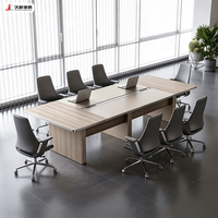 Table de réunion moderne JIUSHUN, table de conférence en bois durable pour mobilier de bureau