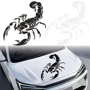 Stiker mobil 3D Scorpion Universal, stiker dekorasi vinil hewan Styling mobil untuk sepeda motor kap mobil Aksesori eksterior