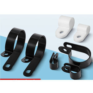 Nylon R‑Type Cable Wire <b>Clip</b> Plastic Wire <b>Clamp</b> Black White For Electric Cable Wiring Fixing Management - Product Image 5