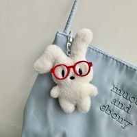 Porte-clés Lapin Kawaii en Coton Doux, Adorable Peluche Moelleuse pour Sac à Dos, 10cm, Unisexe, Idéal pour Fêtes
