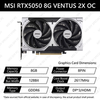 RTX 5050 8G VENTUS 2X OC PCI Express Fanlı Oyun Ekran Kartı Toptan Orijinal Yeni Yüksek Performanslı GPU Masaüstü Bilgisayarlar İçin